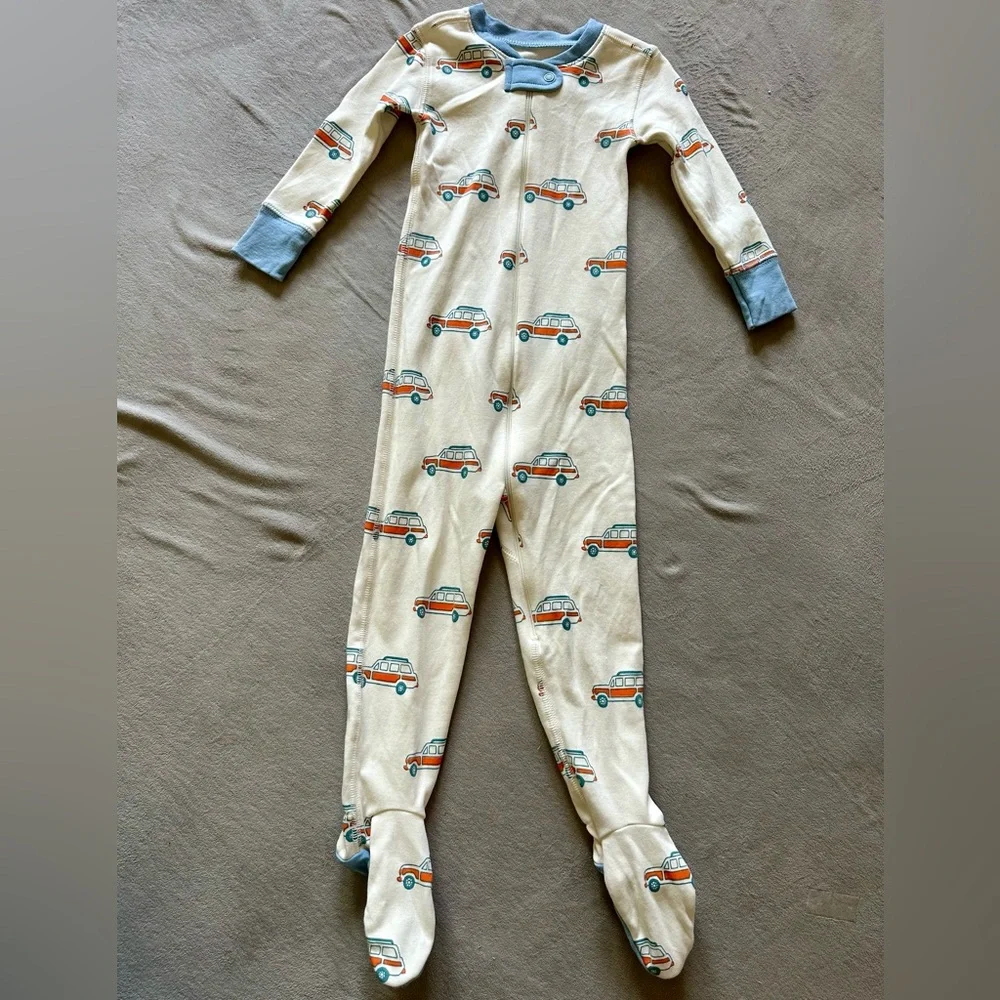 The Beaufort Bonnet Company Cream Car Baby Toddler Pajamas - Picture 1 of 5